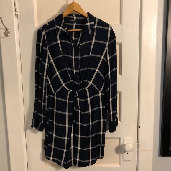 Plaid Shirtdress - Picture 1 of 4
